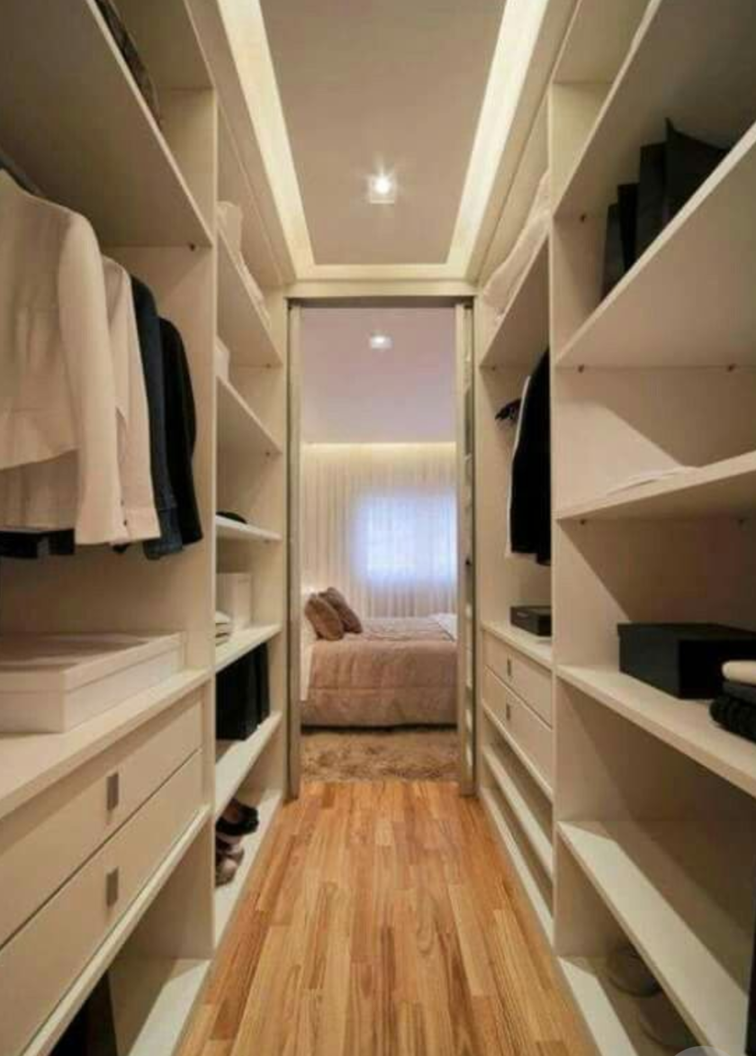 П-образная гардеробная комната в спальню Красноярск