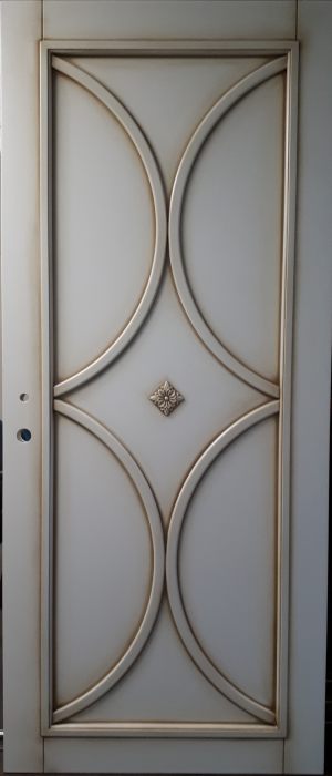 Межкомнатная дверь в профиле массив (эмаль с патиной) Красноярск