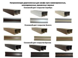 Направляющие двухполосные для шкафа купе ламинированные, шпонированные, крашенные эмалью Красноярск