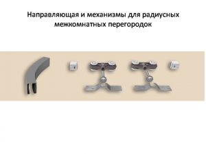 Направляющая и механизмы верхний подвес для радиусных межкомнатных перегородок Красноярск